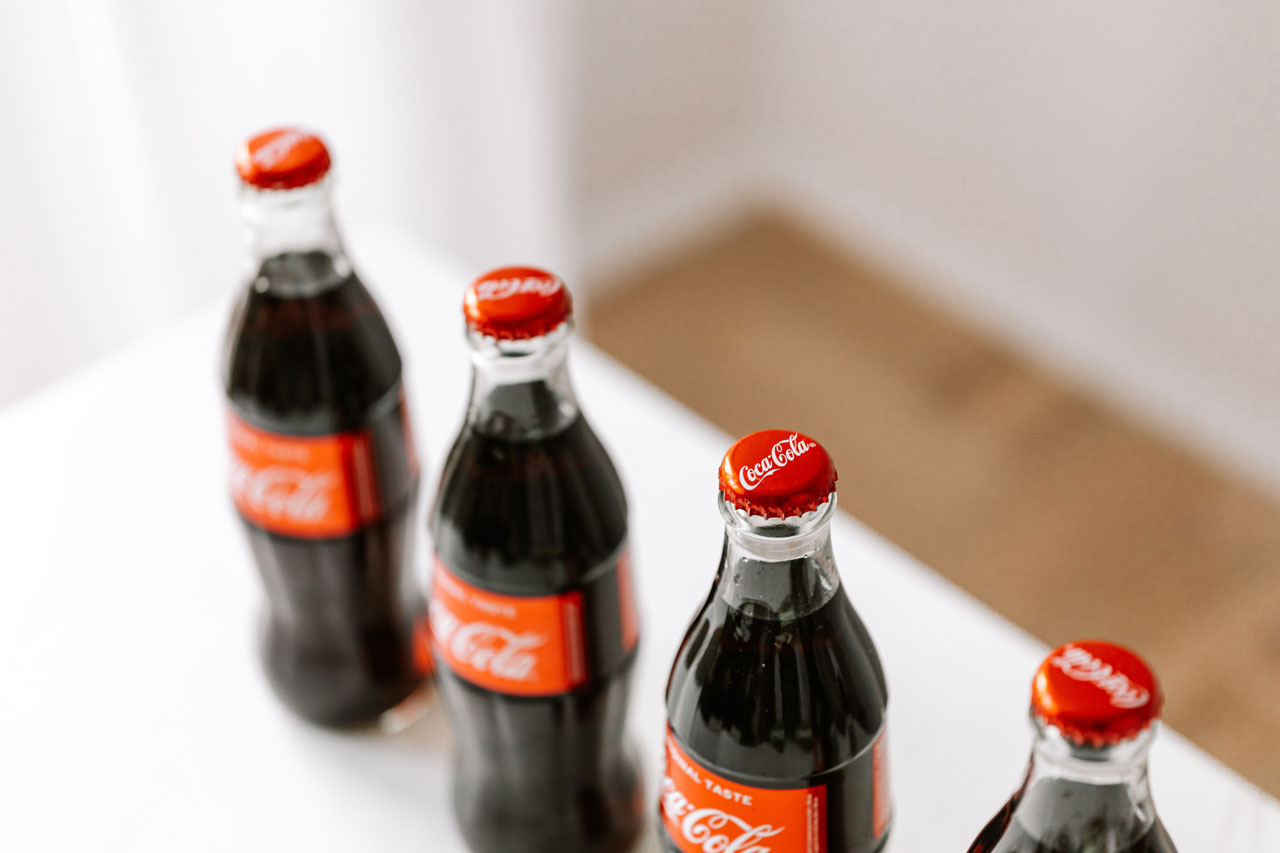 bottles of coca cola
