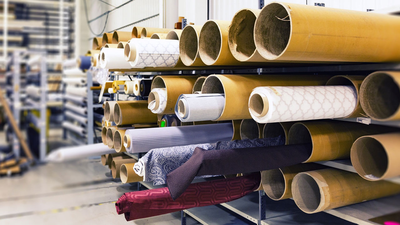 rolls of fabric