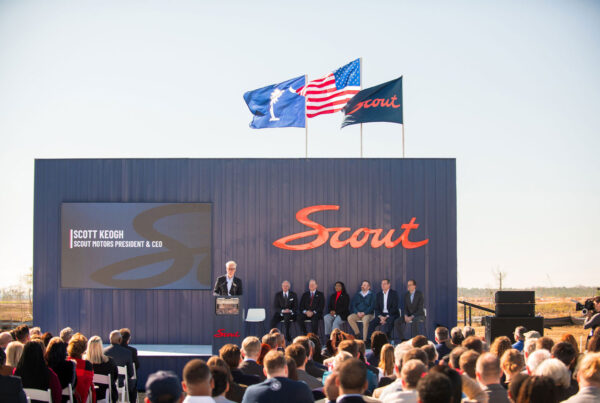 scout groundbreaking new automotive manufacturing facility in south carolina